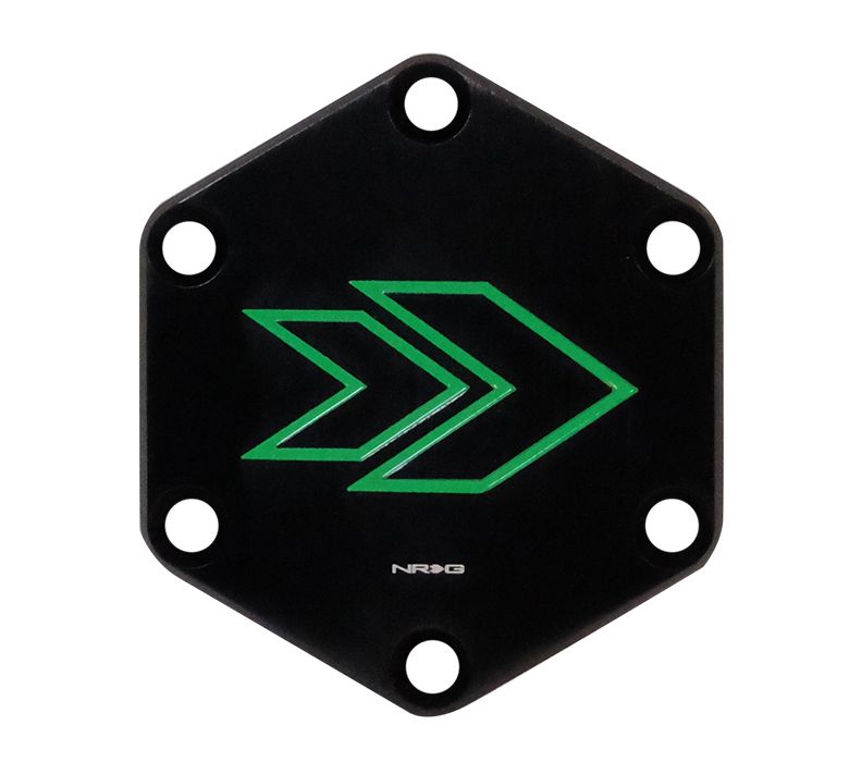 NRG Arrow engraved Horn Delete Button-GREEN - STR-620GN